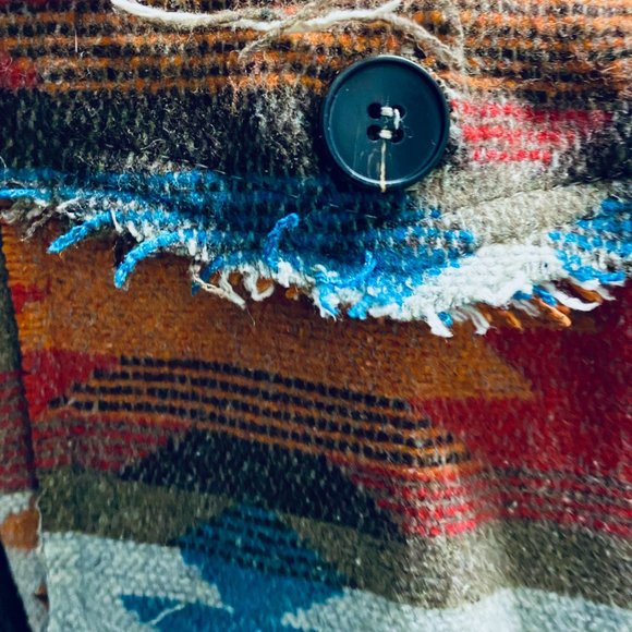 ZION DISTRESSED BUTTON DOWN SHACKET - RUST - Picture 10 of 10